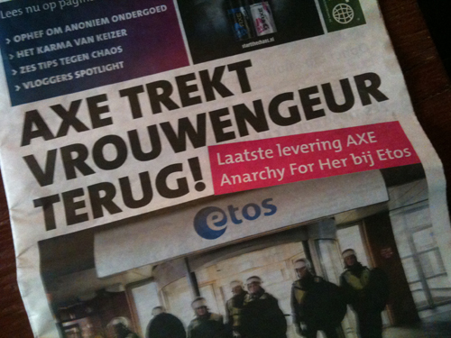 Frontpage Dutch newspaper